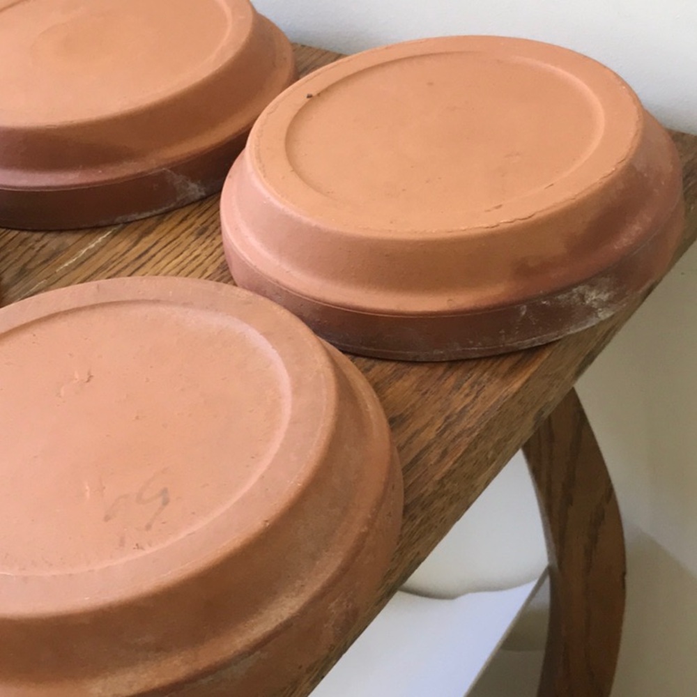Vintage 1980s Clay Pot Saucers for plants made in Italy 16 - Picture 10 of 11